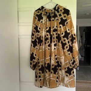 H&M Chain Link High Neck Silky Tent Dress